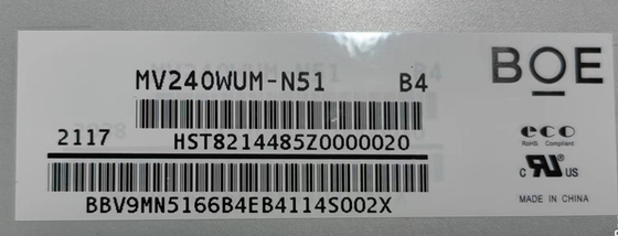 MV240WUM-N51 BOE 24.0&quot; 1920 ((RGB) × 1200, 250 cd/m2 INDUSTRIELLES LCD-Display
