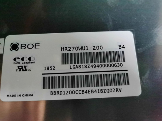 HR270WU1-200 BOE 27.0&quot; 1920 ((RGB) × 1080, 725 cd/m2