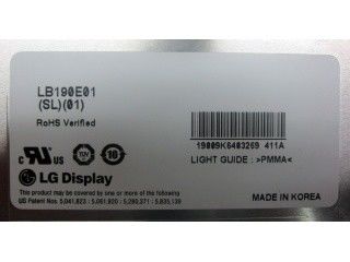 LB190E01-SL01 Graustufen 8 Bit 19 Zoll LG TFT-Display 85/85/85/85 (Min.)
