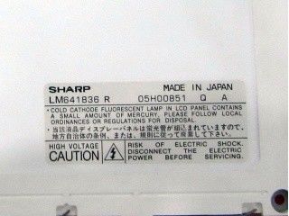 LM641836R INCH Sharp TFT LCD Display 9,4" 70 cd/m2 (Typ.) 191,97 ((W) × 143,97 ((H) mm