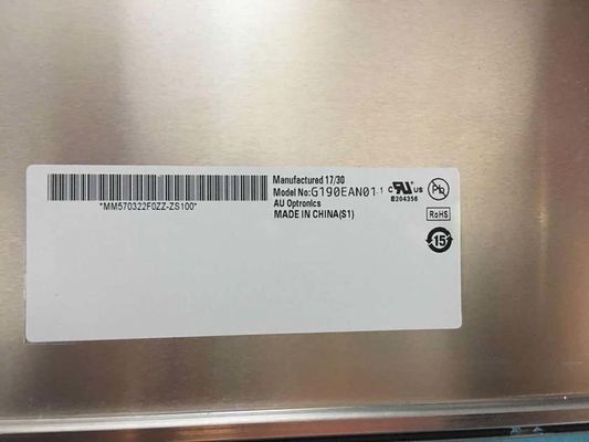 G190EAN01.2 19" 1300cd/m2 1280×1024 LVDS Industrie-Lcd-Monitor