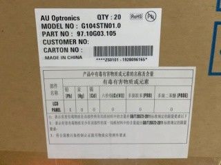 G104STN01.0 10,4   AUO-Leben ≥ 70K Stunden, mit LED-Fahrer, 180° Rückseite, 6/8 Bit, Lech