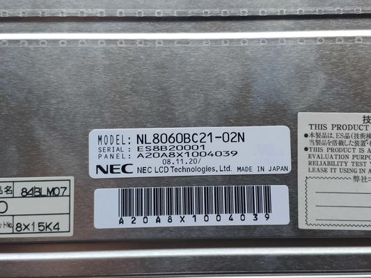 LCM 800×600RGB 400CD/M2 CCFL LVDS Platte NL8060BC21-02N NEC TFT