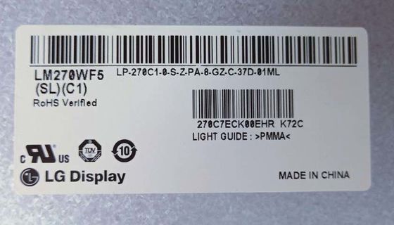 81PPI 27.0&quot; 1920x1080 300cd/m2 Quadrat LCD-Paneel LM270WF5-SLB1 89/89/89/89 (Typ.)