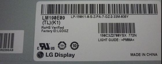 SXGA 1280×1024 TFT-LCD-Panel 86PPI 250cd/m2 LM190E09-TLK1 85/85/75/85 (Typ.)