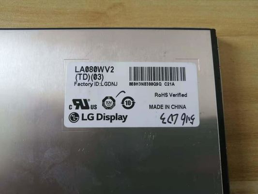 8,0&quot; Platte 116PPI LA080WV2-TD01 800×480 250cd/m2 WLED TFT LCD