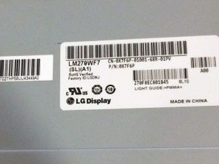 27.0in RGB 300cd/m2 NTSC TFT LCD Platte LM270WF7-SLA1 FHD 81PPI